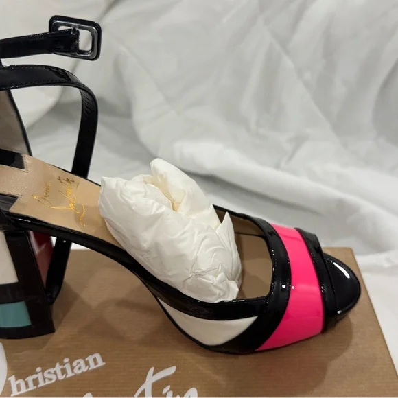 Colorful Women's Platform Heels - Picture 3 of 7